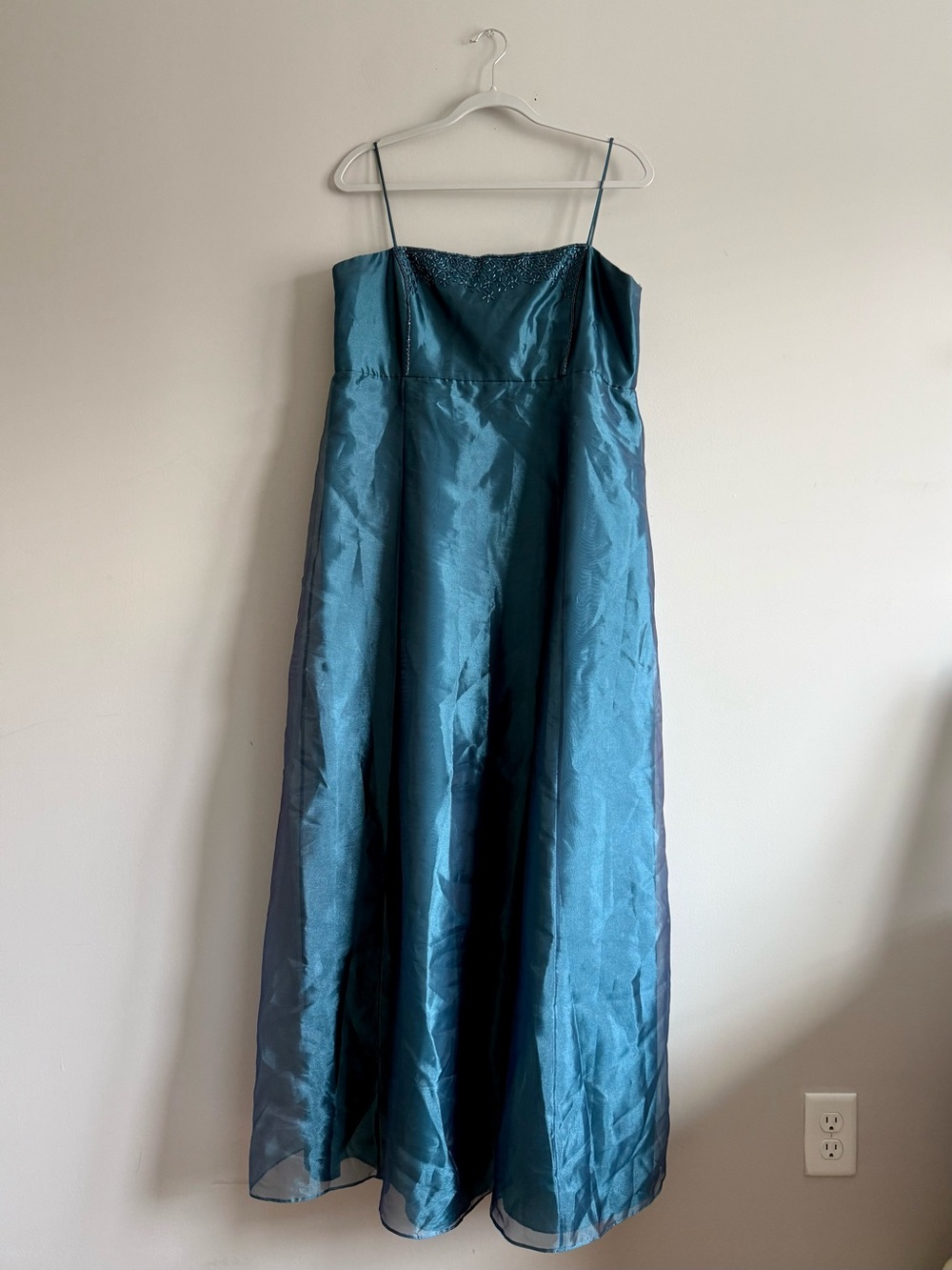 Teal Iridescent Evening Gown